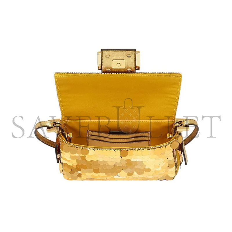 F**di mini sequin baguette shoulder bag 8bs049aislf0mvw (19*11*6cm)